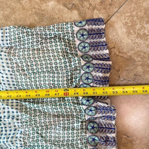 Tuckernuck Oliphant Strappy Maxi Dress Astrid Size XXS White Blue Embroidered - Picture 16 of 16